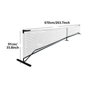 Pickleball Net, 22FT Regulation Size Portable Pickleball Net,18-Ply PE Nets Weather Resistant Steady Metal Frame Pickle Ball Net System with Carrying Bag for Outdoor Indoor Driveway Game