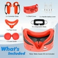 thumbnail image 4 of Baoyemes Silicone Cover Set for Oculus/Meta Quest 3S, VR Accessories for Meta Quest 3S, Protective Cover Set Includes Controller Grip Cover, Face Cover, VR Shell Cover (Red), 4 of 18