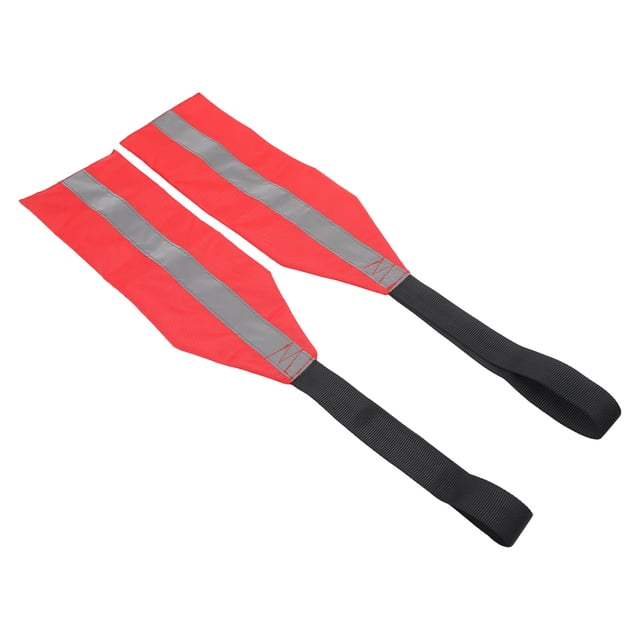 Bandera de viaje de seguridad para Kayak, canoa, bandera de advertencia roja con correas para remolcar canoas, Kit de accesorios de seguridad para camiones, 2 uds.