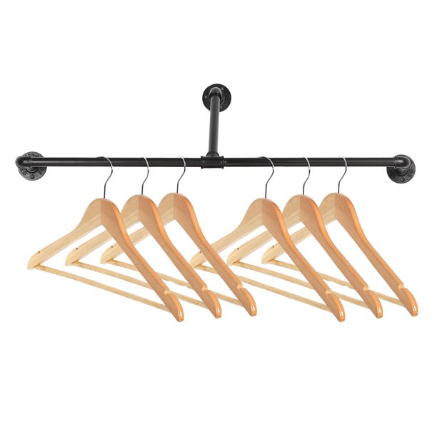 32in Industrial Pipe Closet Rods for Hanging Clothes Bar Heavy Duty