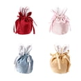 thumbnail image 3 of Bearachild 6 bolsas de regalo de Pascua, bolsas de terciopelo, bolsas con cordón, bolsas con orejas de conejo para regalos de cumpleaños, rojo, Kits de decoración para fiestas, 3 of 6