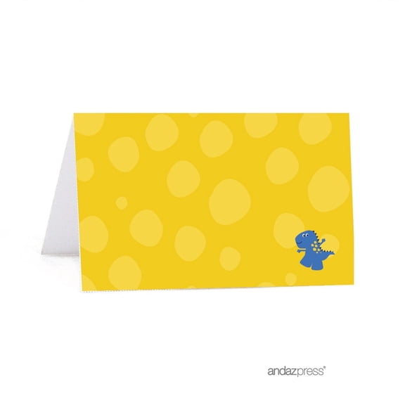 Koyal Wholesale Table Place Cards Dinosaur Birthday Printable Table Tent 20-Pack