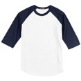 thumbnail image 5 of Yellow Rooster Men's Colorblock Raglan Jersey White/ Navy 6XL, 5 of 6
