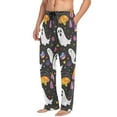 thumbnail image 4 of JSTEL Halloween Ghosts Mushrooms Men's Sleepwear Mens Pajama Pants Bottoms with Pockets, L, 4 of 6