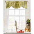 thumbnail image 4 of Fsddascl Yellow Tie Up Valance Curtains for Windows, Kitchen Curtains Window Treatments, Retro Oil Painting Modern Abstract Art Aesthetics Short Window Shades Valances for Bedroom Bathroom 54"x18", 4 of 7
