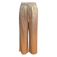 thumbnail image 7 of DHFJKG Metallic Pants For Women Glitter Drawstring Waist Loose Fit Wide Leg Trousers Summer Going Out Clothes Comfortable Trousers, 7 of 7