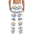 thumbnail image 4 of FORMRS Mens Pajama Pants with Pockets Sleepwear Lounge Bottoms Sizes S-2XL, White Hand Drawn Sailboats, 4 of 7