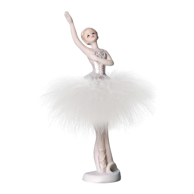 Estatua de niña bailarina, figura de niña, decoración de escritorio de arte abstracto, adorno Levantar la mano derecha