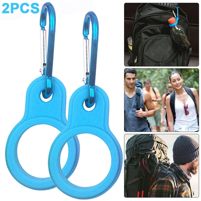 Gancho Con Hebilla para Hervidor Al Aire Libre Mosquetón Con Soporte para Botella para Campamento (azul Cielo) 2 Uds.