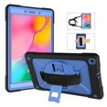 thumbnail image 2 of Dteck Case For Samsung Galaxy Tab A 8.0 T290 T295 (2019 Released) 8-inch,Heavy Duty Shockproof Rubber Hybrid Hard 3-Layer Protection Cover with Hand/ Shoulder Strap,Black+Blue, 2 of 6