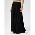 thumbnail image 3 of 2025 New Women's High-Waisted Dance Skirt, Flowy Wide-Leg Palazzo Pants with Soft Drape, Elastic Waist Skort for Casual Wear, 3 of 11