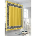 thumbnail image 3 of Yellow Traditional Shower Curtain, Greek Key Meander Border Square Geometric Waterproof Shower Curtain Set with 12 Hooks Lightweight Washable Fabric Shower Curtains for Bathroom 60x72 Inches, 3 of 6