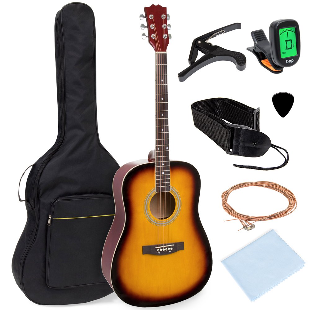 Best Choice Products 41in Full Size AllWood Acoustic Guitar Starter