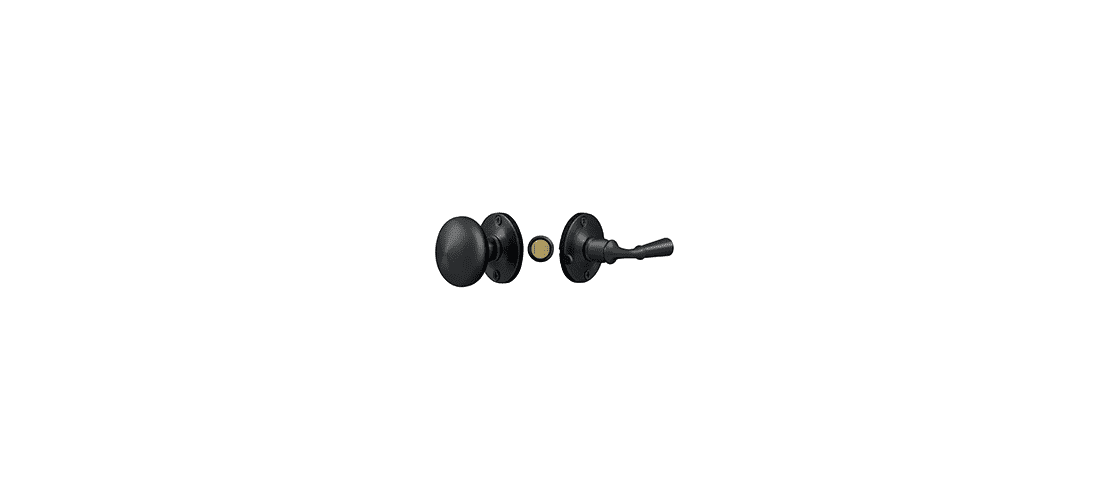 Deltana SDL980U19 Storm Door Latch; Round; Tubular Lock; Black Finish