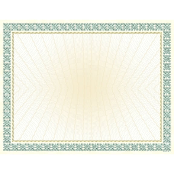 Great Papers! Westminster Green Metallic and Gold Foil Certificates, 8.5"x 11", 15 Count (963022)