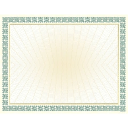 Great Papers! Westminster Green Metallic and Gold Foil Certificates, 8.5"x 11", 15 Count (963022)