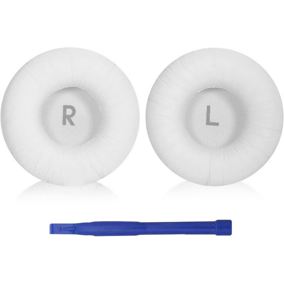 Adhiper Replacement Earpads for JBL Tune600/T450/T450BT/T500BT/JR300BT Headphone Headset 70mm EarPads Soft Protein Leather (White)
