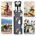 thumbnail image 7 of Yayeee 20oz Double Wall Stainless Steel Water Bottle with Flip Straw, Playful Winter, 7 of 7