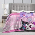 thumbnail image 4 of Kuromi Blanket, Anime Throw Blanket For Couch Sofa Bed, Soft Cozy Lightweight Warm Flannel Blanket, Home Decor, Anime Gifts For Boys Girls Kids Teens, 50"X40", 4 of 9
