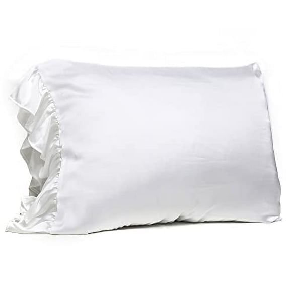 Bella Il Fiore Silky Pillowcase – Soft, Luxurious White Pillow Cover