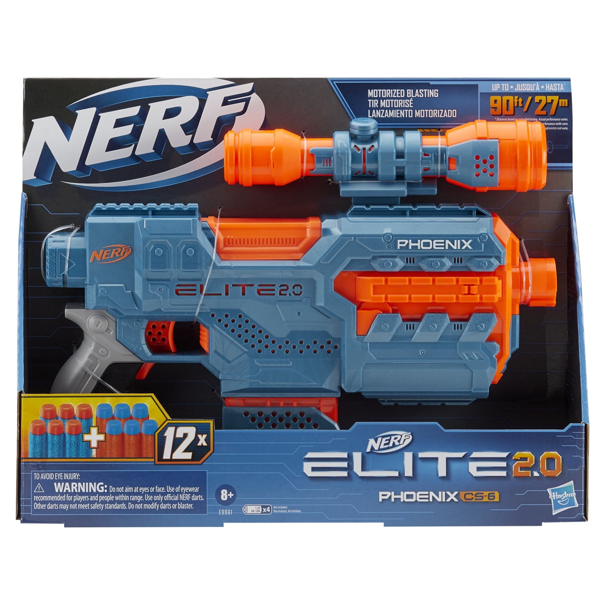 Nerf Elite 2.0 Star Phoenix CS-6, Includes 12 Official Nerf Darts