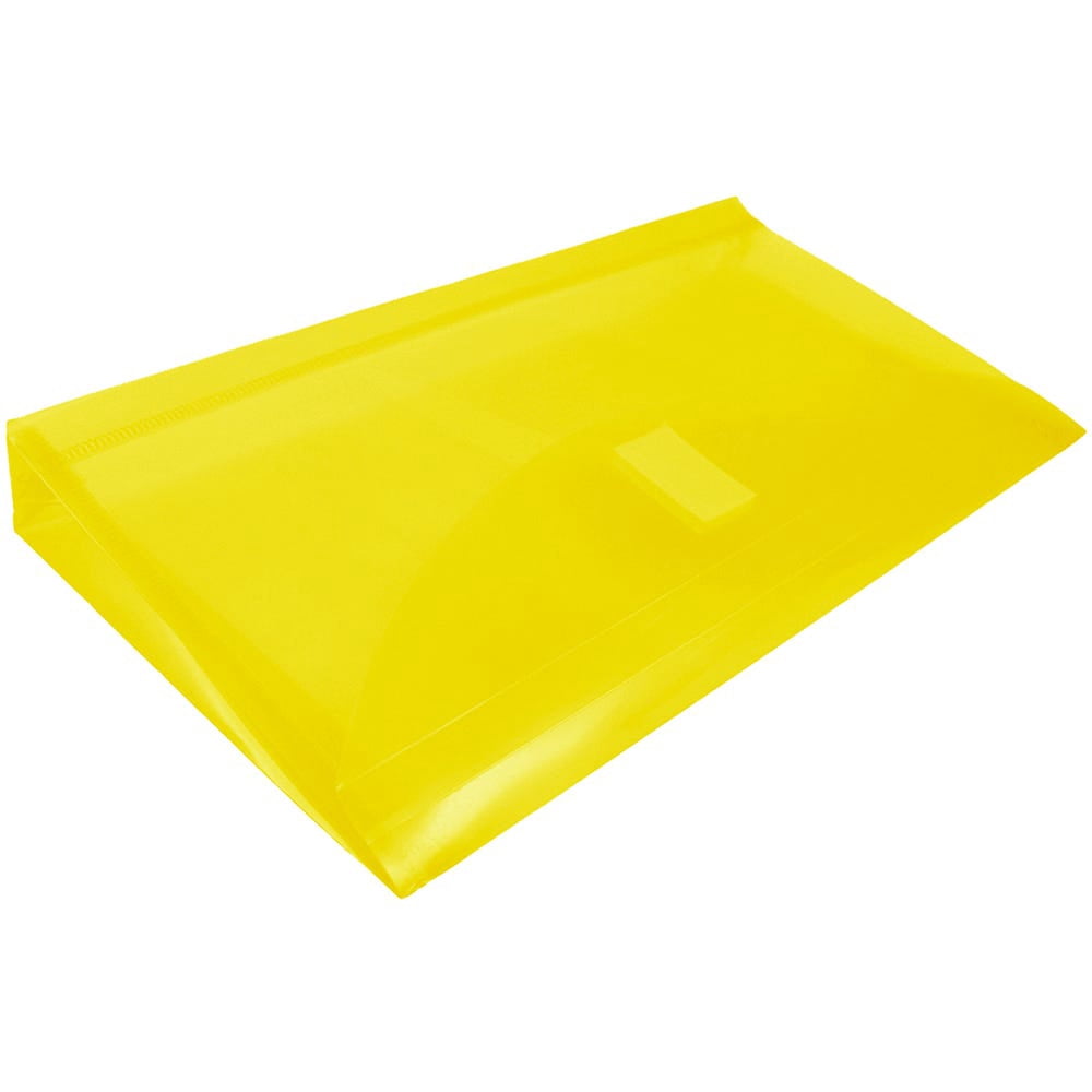 JAM Paper No. 10 Plastic Envelopes, 5 1/4 x 10 x 1, Assorted, Button String, 6/Pack