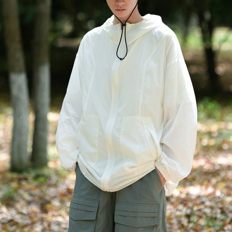 Men's UPF 50+ Hooded Sun Shirt | Cloud White