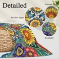 thumbnail image 3 of Boho Colorful Floral Body Pillow Covers 20"x54", Spring Flower Botanical Sunflowers Plant Soft Brushed Microfiber Breathable Throw Pillow Covers, Pillowcase with Zipper for Couch Sofa Bedroom, 3 of 9