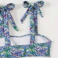 thumbnail image 5 of WREESH Women's 3-Piece Boho Floral Swimsuit Set , High-Waist Bikini & Kimono Cover-Up Quick-Dry Swimwear for Pool/Beach Blue, 5 of 9