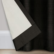 Eclipse Samara Solid Blackout Curtains, Single Curtain Panel, 63 Inch Long Blackout Curtains, 42 W x 63 L, Black
