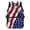 American Flag Pattern, variant on Capybara Pattern Waterproof School Backpack, Polyester Fabric Personalized Adjustable Strap Travel Ruckpack for Daily Use Daypack
