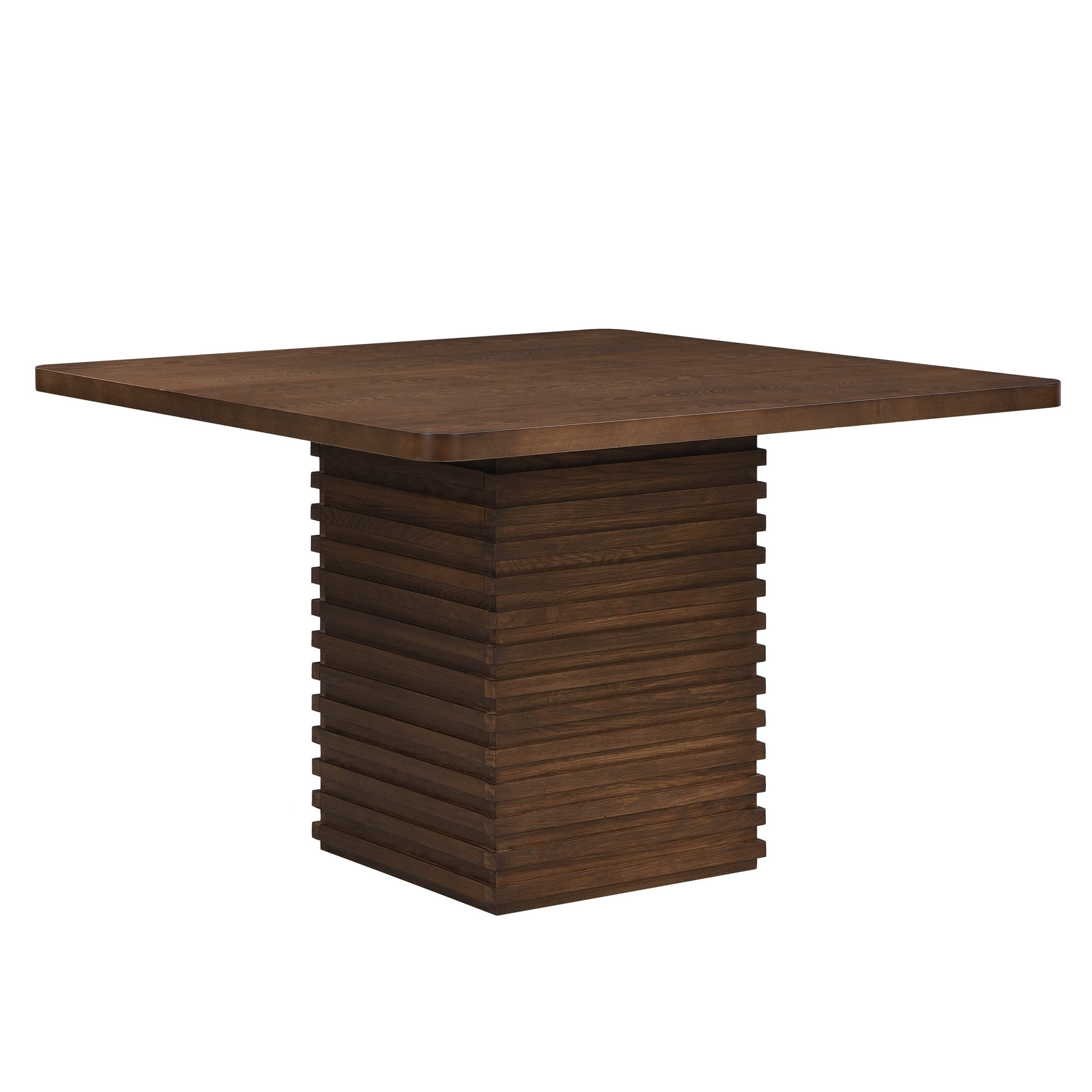 Christopher Knight Home 45" Modern Square Dining Table with Pedestal Base, Seats 4, Walnut