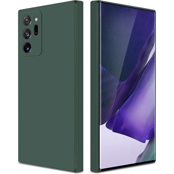 AIR-Silicone Case Compatible with Samsung Galaxy Note 20 Ultra, Full Body Silky Soft Touch Phone Case with Camera Protection, Shockproof Cover with Microfiber Lining, Green