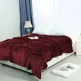 thumbnail image 2 of REGALWOVEN Flannel Fleece Blanket Soft Warm Luxury Hemmed Burgundy King, 2 of 7