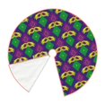 thumbnail image 3 of Salouo Mardi Gras Carnival3 Christmas Tree Skirt 48" Farmhouse Christmas Decorations Snowman Xmas Tree Skirt Tree Mat for Holiday Party Decor, 3 of 8