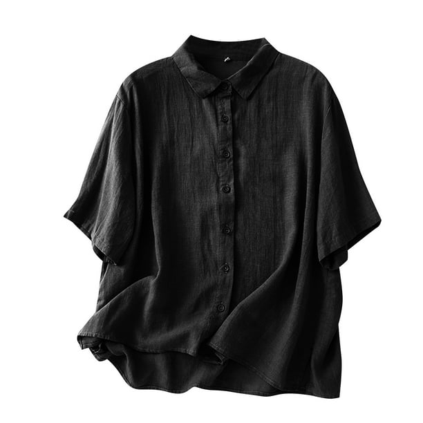 Blusa holgada informal vintage para mujer, de color liso, con peplum y manga larga, de lino, tallas M-XXL, adecuada para otoño/invierno/primavera