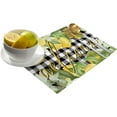 thumbnail image 2 of Placemats Set of 4 Washable,Yellow Lemon White Flower Placemat for Dining Table Decorations, Heat-Proof Table Mats for Kitchen Dinner Banquet Buffalo Plaids, 2 of 6