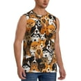 thumbnail image 2 of Uemuo Dogs Different Breeds Pattern Men's Sleeveless T-Shirt,Muscle Athletic Tank Top, Moisture-wicking Quick-dry Breathable Classic Tee Top for Gym Run Outdoor Sports-, 2 of 8