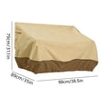 thumbnail image 3 of Outdoor Patio Chair Cover, Waterproof UV Resistant Windproof Heavy Duty Garden Furniture Protector with Drawstring for Sofa Armchair Black Beige Gray, 3 of 6