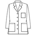 thumbnail image 2 of Panda Uniform Made To Order 32-Inch Women's Snap Front Style Short Lab Coat, 2 of 6