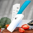 thumbnail image 6 of 6" Ceramic Vegetable Cleaver Kitchen Chef Knife with Blade Cover Soft Handle Rustproof No-stick Meat Slicing Fruit Paring Cutter (Blue), 6 of 7