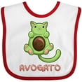 thumbnail image 3 of Inktastic Avogato- Cute Green Cat Avocado Boys or Girls Baby Bib, 3 of 4