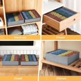 thumbnail image 5 of 2 Pcs Drawer Organisers 24 Cells Sock Organiser Foldable Underwear Drawer Organiser Fabric Drawer Divider Wardrobe Storage, 5 of 5