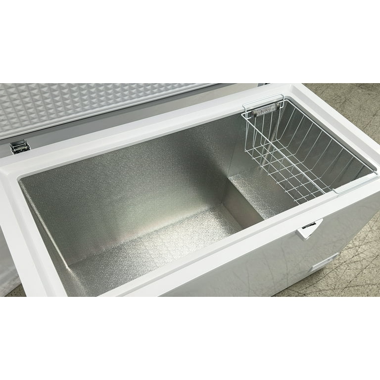 44 in. Commercial Chest Freezer 10 Cu. Ft. Auto Defrost with Lock Single Door Freezer Garage Freezer