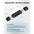 thumbnail image 4 of Atzeste 2-in-1 SD Card Reader, USB C & USB 3.0 Memory Card Adapter for SD/Micro SD 3.0, SD Card Reader for iPhone 15/16, Windows, MacBook Pro, Laptop, PC, 4 of 7