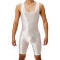 thumbnail image 3 of Lencería para hombre, camisetas de lucha brillantes al óleo, leotardo, Boxer, mono inferior, mono de una pieza, peleles, traje de baño deportivo atlético, 3 of 5
