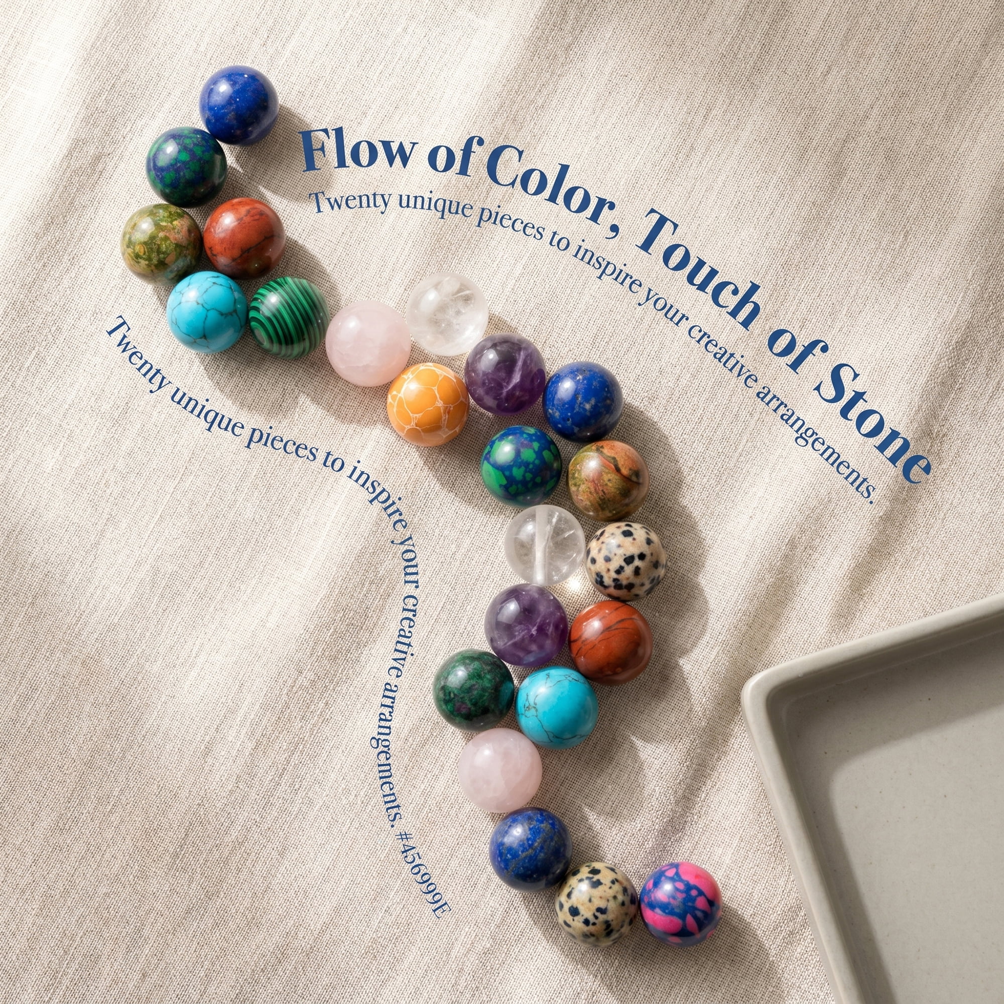 Unique Bargains Crystal Balls - 20 Pack Polished Gemstone Spheres and Orbs Multicolor 0.6"