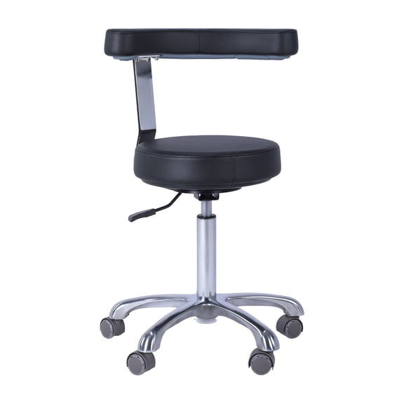 golytefs Medical Stool with Wheels And Backrest Height Adjustable Rolling Stool Salon Shop Home And Medical Dental Assistant Chair (without Foot Rest)