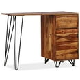 thumbnail image 4 of vidaXL Writing Desk with 1 Drawer and 1 Cabinet Solid Sheesham Wood, 4 of 12
