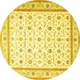 thumbnail image 1 of Ahgly Company Indoor Round Persian Yellow Traditional Area Rugs, 4' Round, 1 of 4